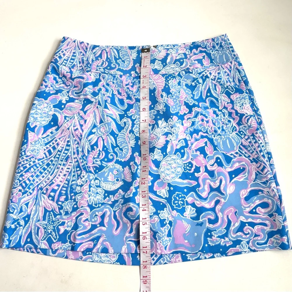 Lilly Pulitzer Jonas Skort Skirt Boca Blue Sea What I Sea Size 8
